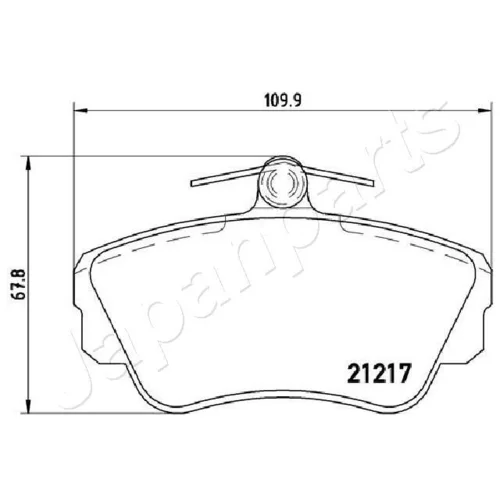 Sada brzdových platničiek kotúčovej brzdy JAPANPARTS PA-0326AF - obr. 1