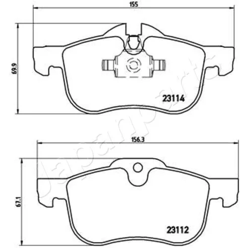 Sada brzdových platničiek kotúčovej brzdy JAPANPARTS PA-494AF - obr. 1