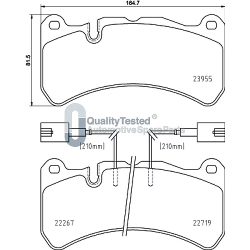 Sada brzdových platničiek kotúčovej brzdy JAPANPARTS PA0210JM - obr. 1