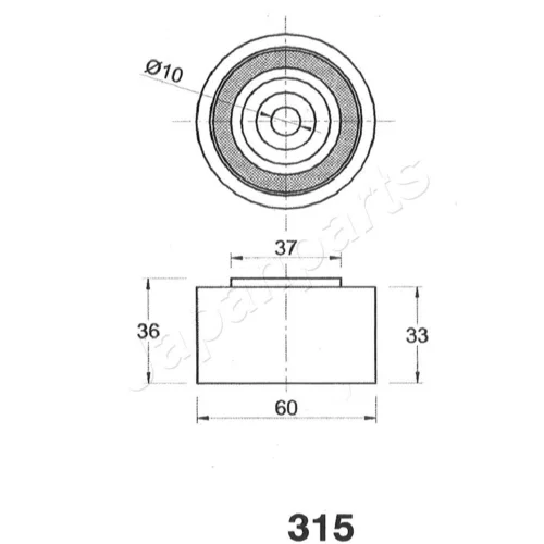 Napinák ozubeného remeňa JAPANPARTS BE-315 - obr. 1