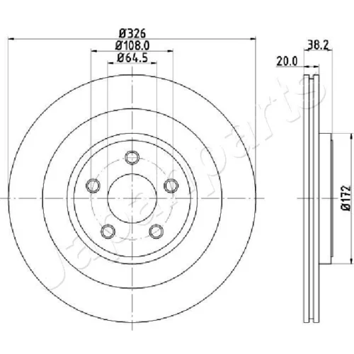 Brzdový kotúč JAPANPARTS DP-0316