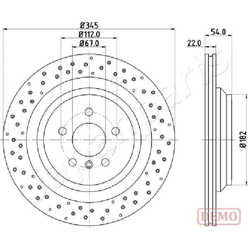 Brzdový kotúč JAPANPARTS DP-0520C