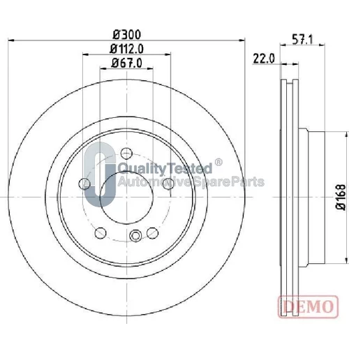 Brzdový kotúč JAPANPARTS DP0510JM