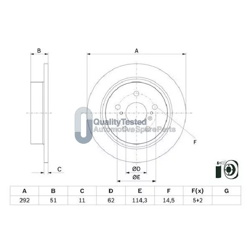 Brzdový kotúč JAPANPARTS DP272JM - obr. 1