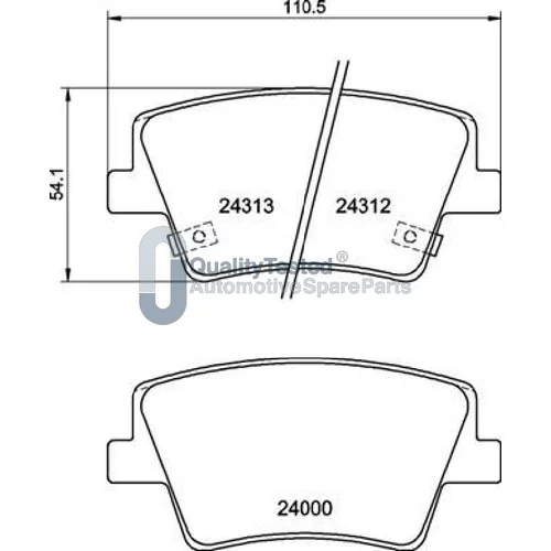 Sada brzdových platničiek kotúčovej brzdy JAPANPARTS PPH13JM - obr. 1