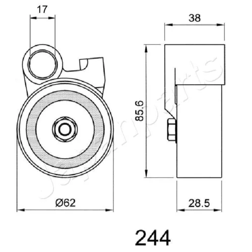 Napinák ozubeného remeňa JAPANPARTS BE-244 - obr. 1