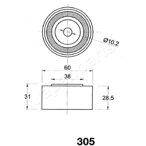 Napinák ozubeného remeňa JAPANPARTS BE-305 - obr. 1