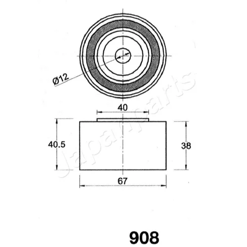 Napinák ozubeného remeňa JAPANPARTS BE-908 - obr. 1