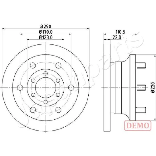 Brzdový kotúč JAPANPARTS DI-0256C