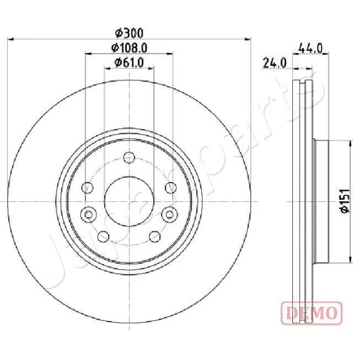 Brzdový kotúč JAPANPARTS DI-0706C