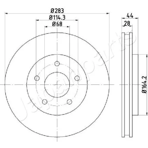 Brzdový kotúč JAPANPARTS DI-182C - obr. 1