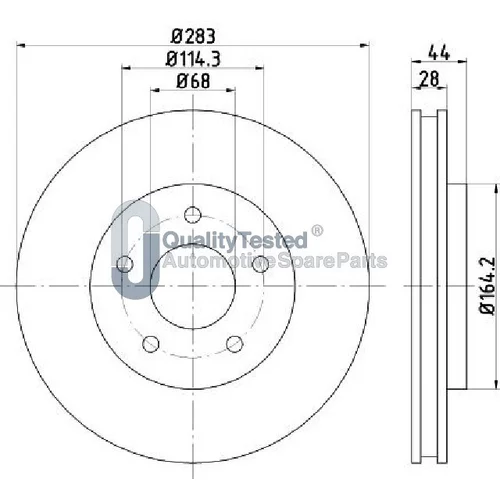 Brzdový kotúč JAPANPARTS DI182JM - obr. 1