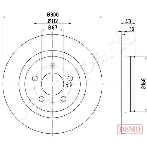 Brzdový kotúč JAPANPARTS DP-0525C