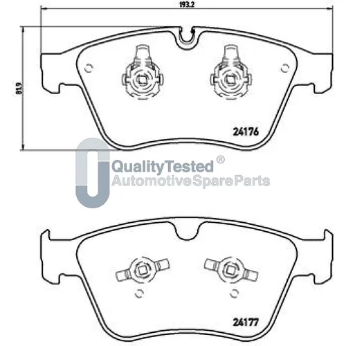 Sada brzdových platničiek kotúčovej brzdy JAPANPARTS PA0536JM - obr. 1