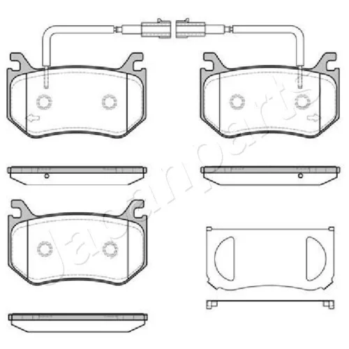 Sada brzdových platničiek kotúčovej brzdy JAPANPARTS PP-0204AF - obr. 1