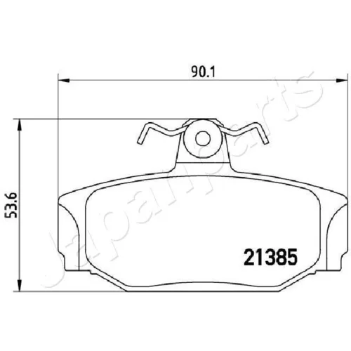 Sada brzdových platničiek kotúčovej brzdy JAPANPARTS PP-0320AF - obr. 1