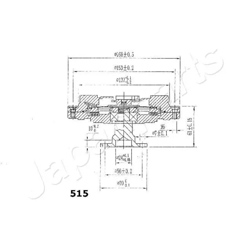 Spojka ventilátora chladenia JAPANPARTS VC-515 - obr. 2