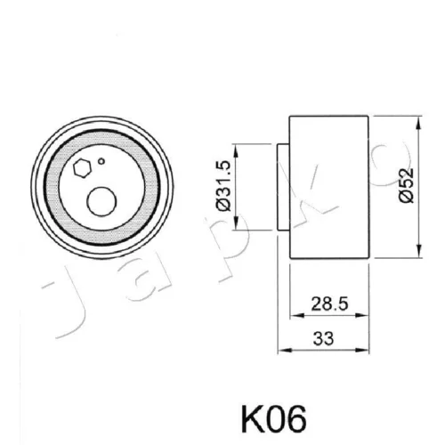 Napinák ozubeného remeňa JAPKO 45K06 - obr. 1