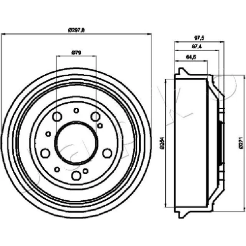 Brzdový bubon JAPKO 560605