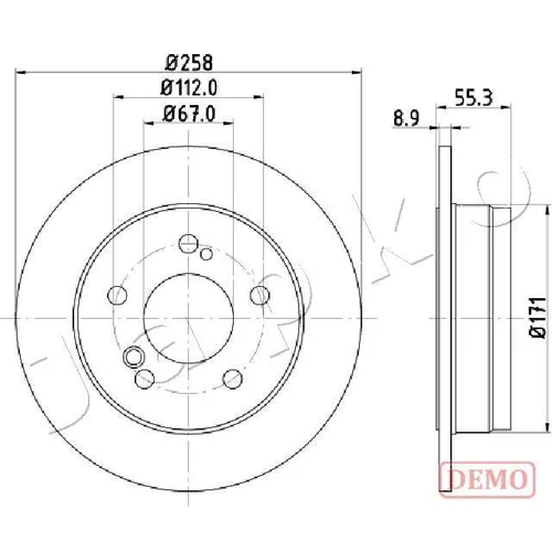 Brzdový kotúč JAPKO 610504C