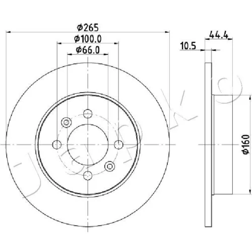 Brzdový kotúč JAPKO 610708