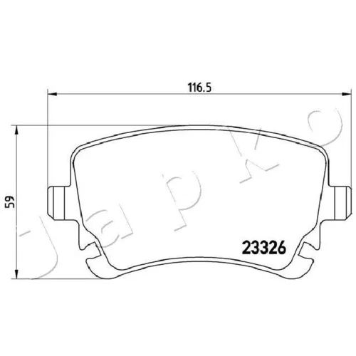 Sada brzdových platničiek kotúčovej brzdy JAPKO 510907 - obr. 1