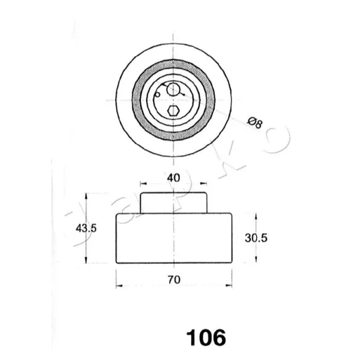 Napinák ozubeného remeňa JAPKO 45106 - obr. 1