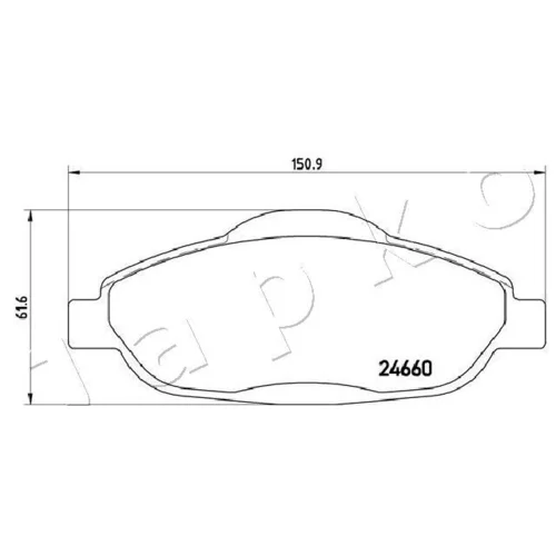 Sada brzdových platničiek kotúčovej brzdy 500644 /JAPKO/ - obr. 1