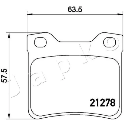 Sada brzdových platničiek kotúčovej brzdy JAPKO 510615 - obr. 1