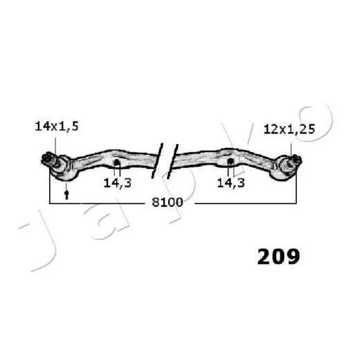 Spojovacia tyč riadenia JAPKO 27209 - obr. 1