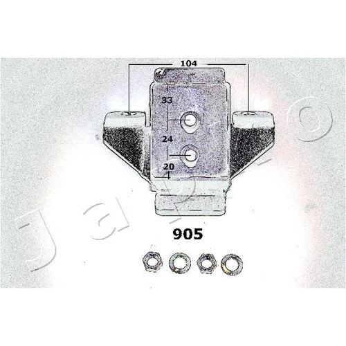 Uloženie motora JAPKO GOJ905 - obr. 1