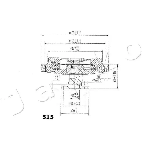 Spojka ventilátora chladenia JAPKO 36515 - obr. 2