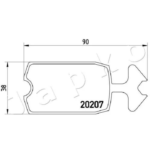 Sada brzdových platničiek kotúčovej brzdy 500648 /JAPKO/ - obr. 1