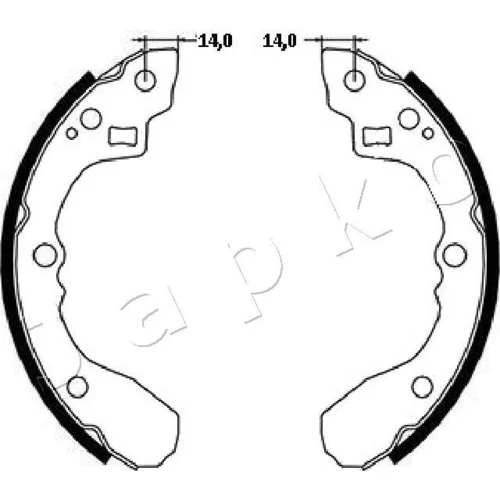 Sada brzdových čeľustí JAPKO 55398
