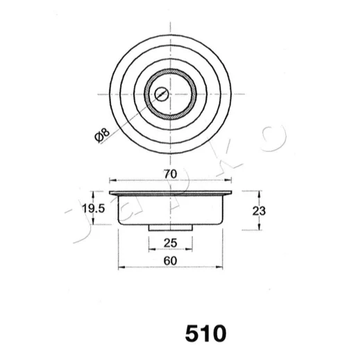 Napinák ozubeného remeňa JAPKO 45510 - obr. 1
