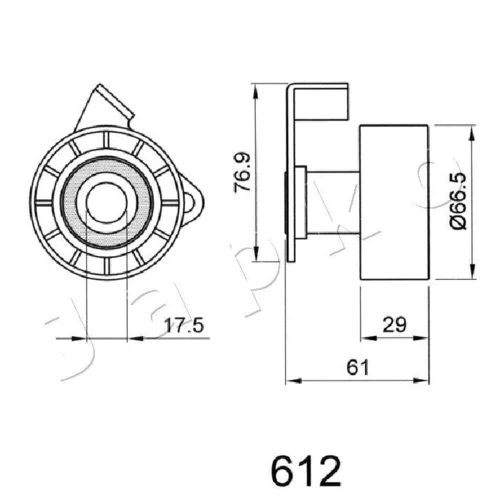 Napinák ozubeného remeňa JAPKO 45612 - obr. 1