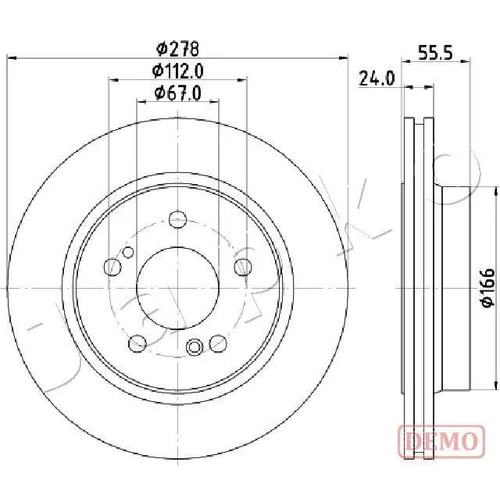 Brzdový kotúč JAPKO 610506C