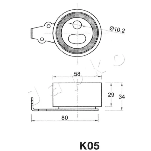 Napinák ozubeného remeňa 45K05 /JAPKO/ - obr. 2