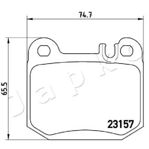 Sada brzdových platničiek kotúčovej brzdy JAPKO 510519 - obr. 1