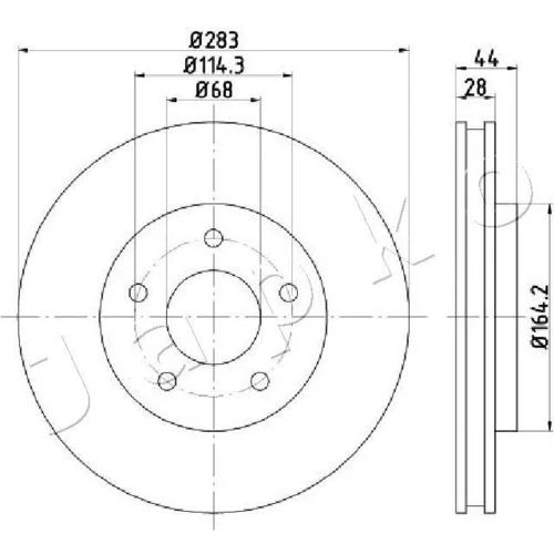 Brzdový kotúč JAPKO 60182C - obr. 1