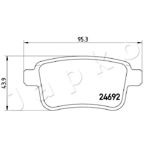 Sada brzdových platničiek kotúčovej brzdy JAPKO 510508 - obr. 1