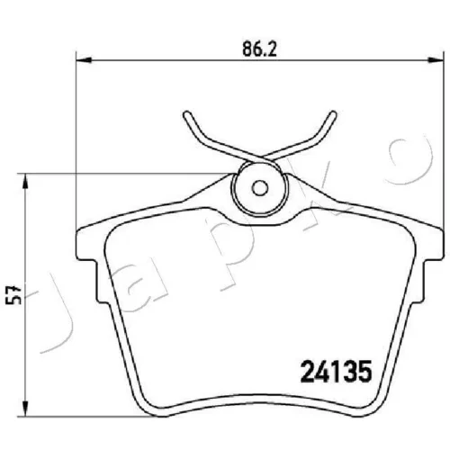 Sada brzdových platničiek kotúčovej brzdy JAPKO 510606 - obr. 1