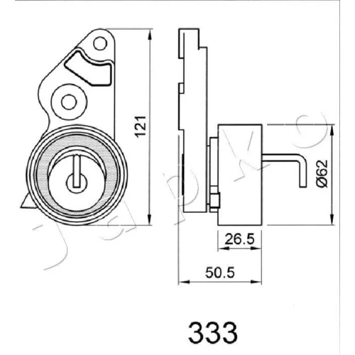 Napinák ozubeného remeňa JAPKO 45333 - obr. 1