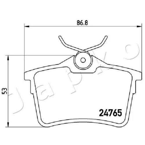 Sada brzdových platničiek kotúčovej brzdy JAPKO 510600 - obr. 1