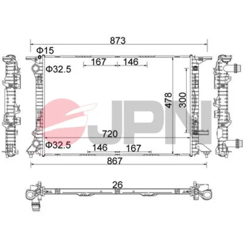 Chladič motora JPN 60C9005-JPN - obr. 1