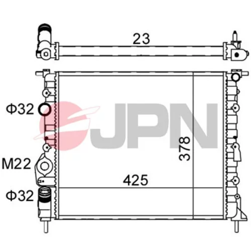 Chladič motora JPN 60C9043-JPN - obr. 1