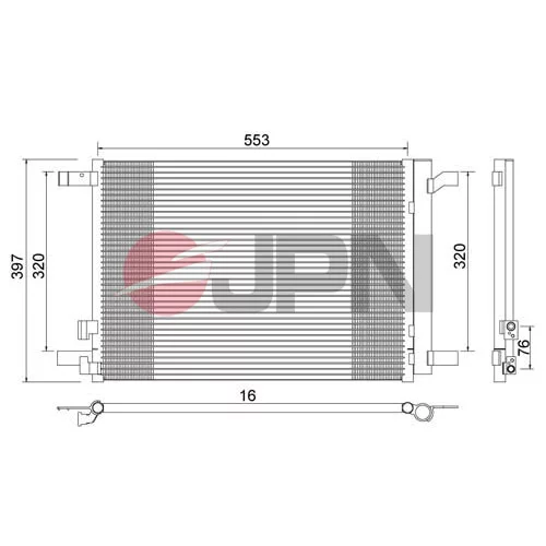 Kondenzátor klimatizácie 60C9079-JPN - obr. 1