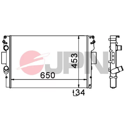 Chladič motora JPN 60C9023-JPN - obr. 1