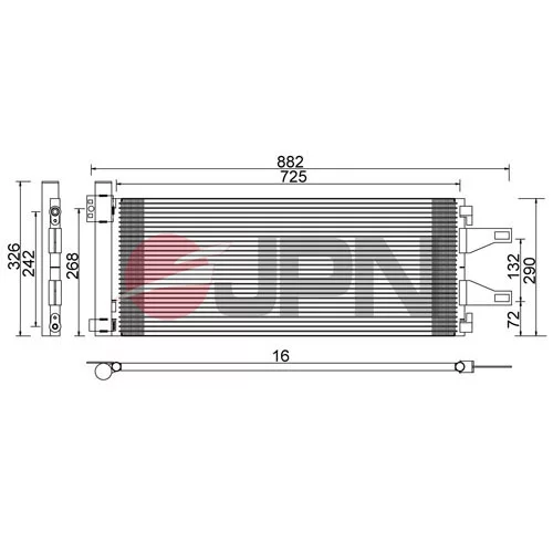 Kondenzátor klimatizácie JPN 60C9094-JPN