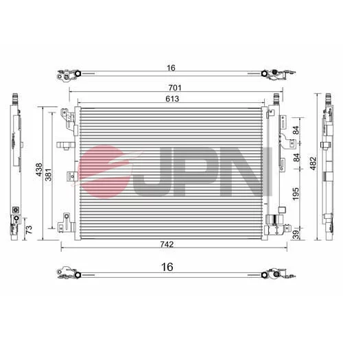 Kondenzátor klimatizácie JPN 60C9148-JPN